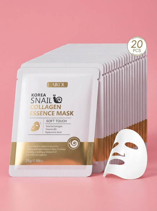 Korean Snail Collagen Mask — Pack of 20